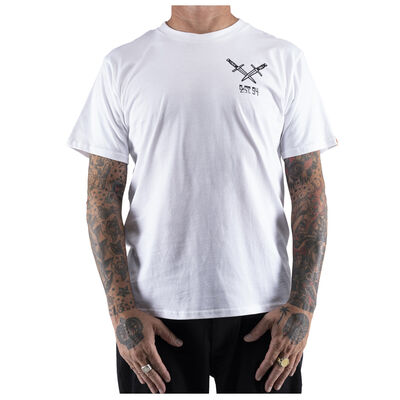 TROUBLE AHEAD TEE, White-No Lens Reference, hi-res